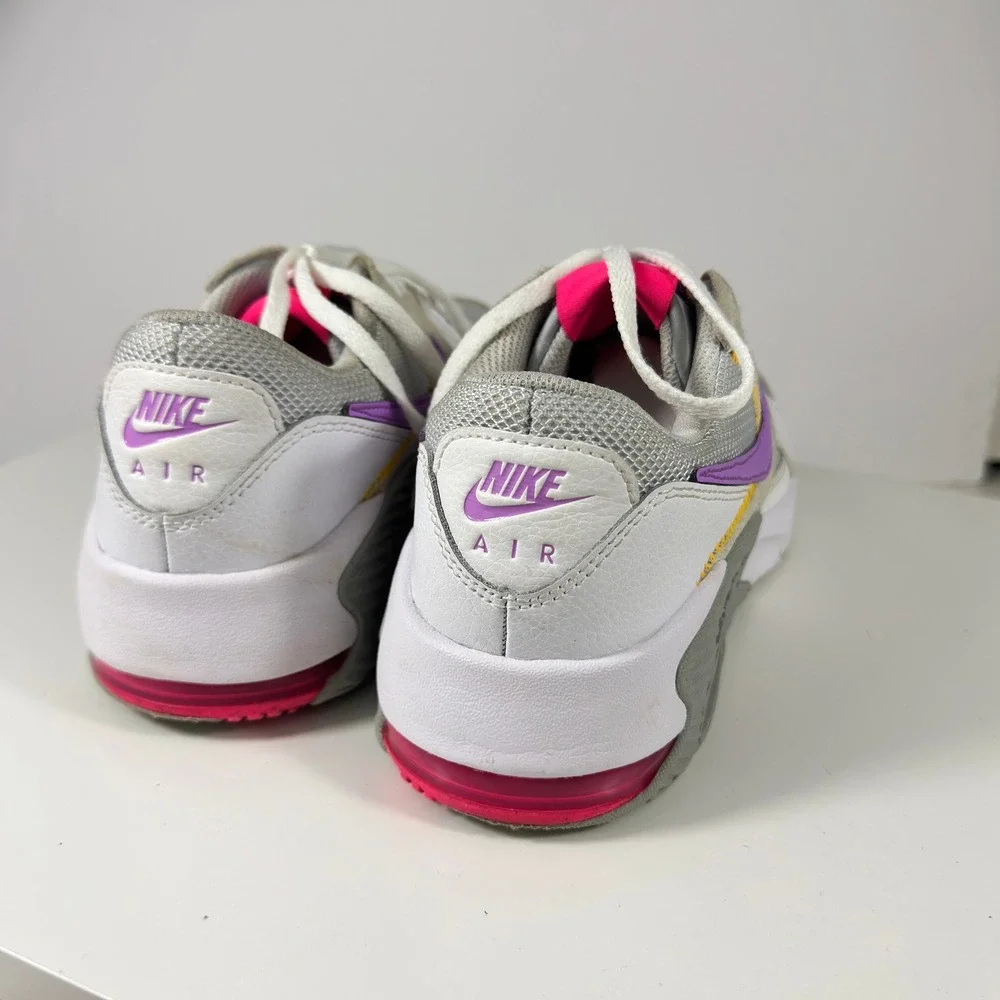 Nike Air Max Excee Kids Size 6Y White Grey Purple Pink CD6894-011 Zigzag